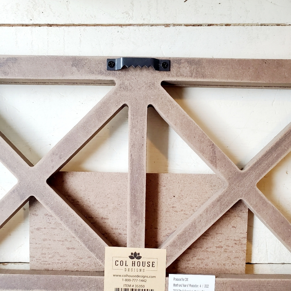 Rustic Lattice Home Sweet Home Wall Decor with Floral Accents - Picture 3 of 3